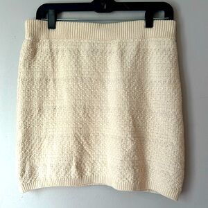 Wild Fable Cream Knit Skirt size L